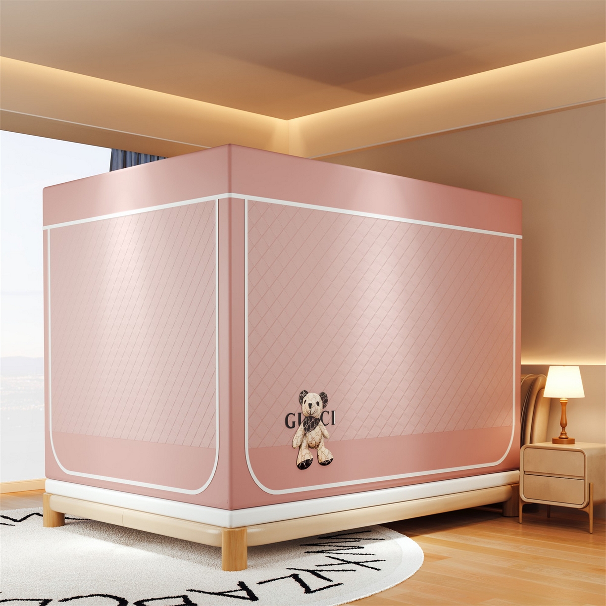 91家纺网 家纺一手货源 找家纺 （总）2025新款夹棉保暖遮光蚊帐终版