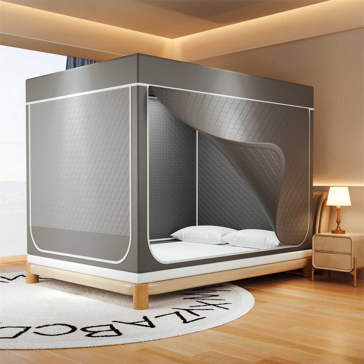 91家纺网 家纺一手货源 找家纺 （总）2025新款夹棉保暖遮光蚊帐终版