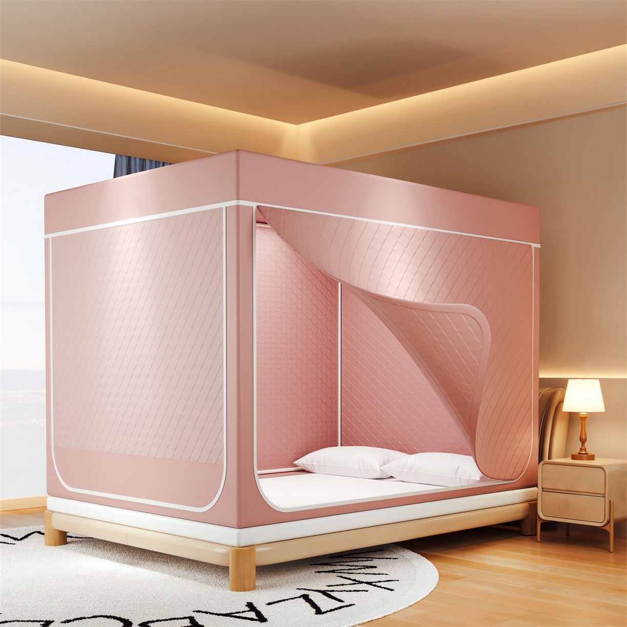 91家纺网 家纺一手货源 找家纺 （总）2025新款夹棉保暖遮光蚊帐终版