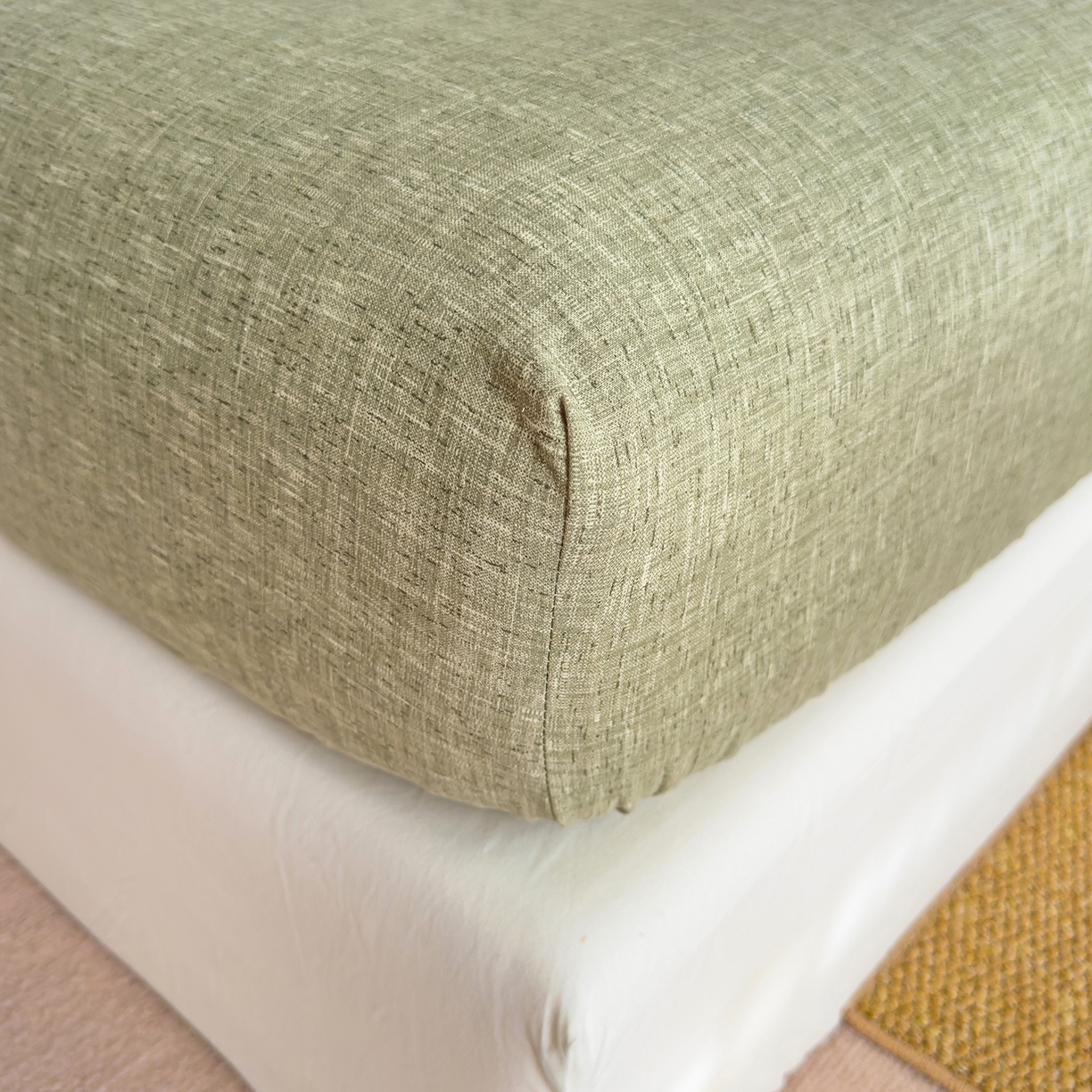 91家纺网 家纺一手货源 找家纺 （总）灿哈家纺 2025新款纯色简约麻床笠单品床笠床笠单件单床笠