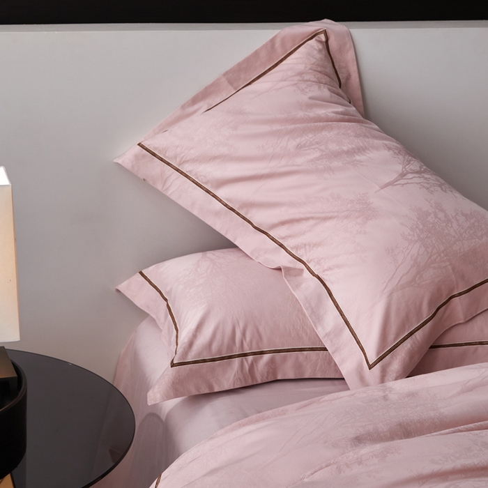 91家纺网 家纺一手货源 找家纺 （总）琉宿家纺 2026新款长绒棉纯棉知性简雅肌理浮雕提花长绒棉四件套