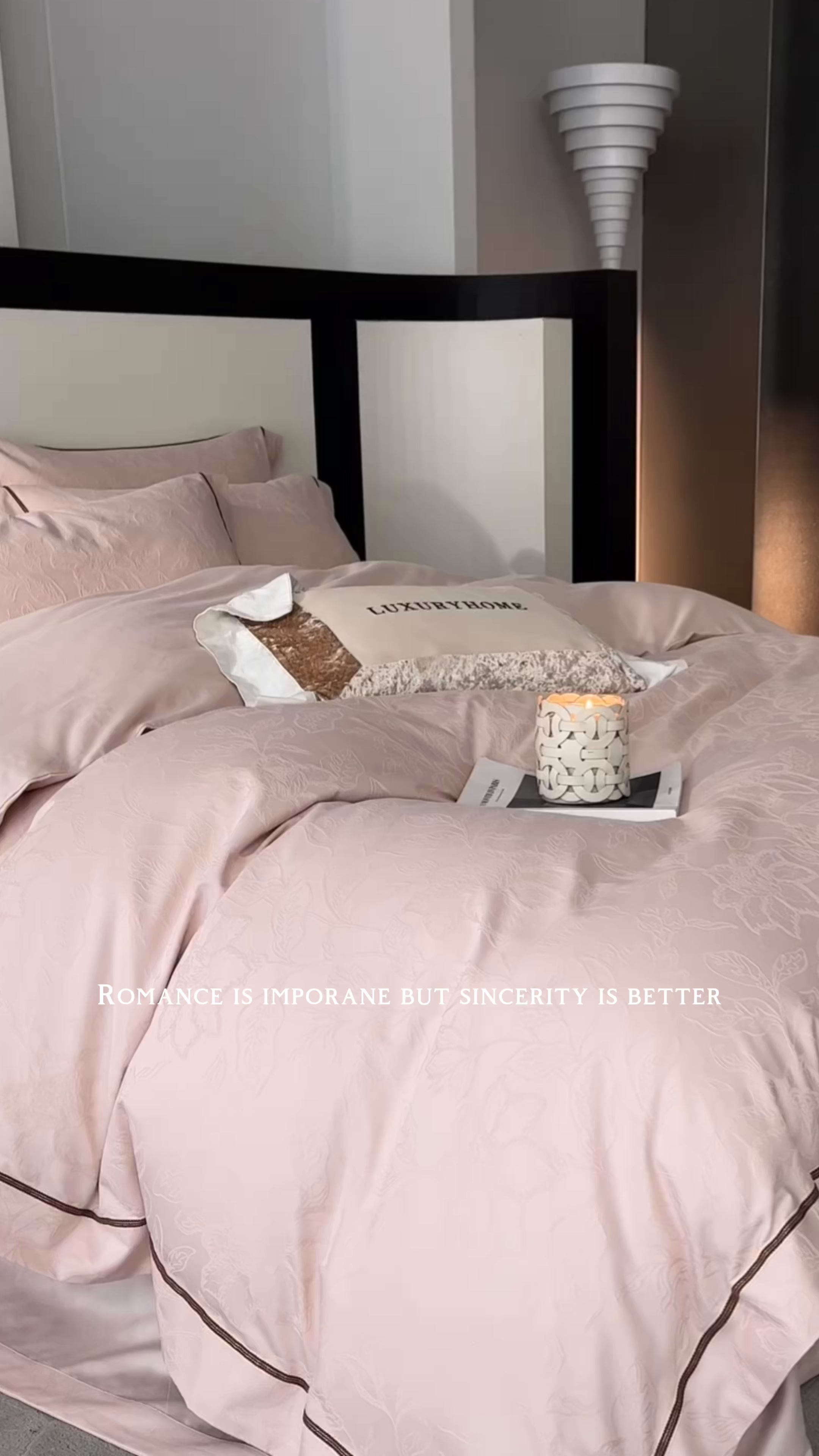 91家纺网 家纺一手货源 找家纺 琉宿家纺 2026新款长绒棉纯棉知性简雅肌理浮雕提花长绒棉四件套 宁静花开（玉）