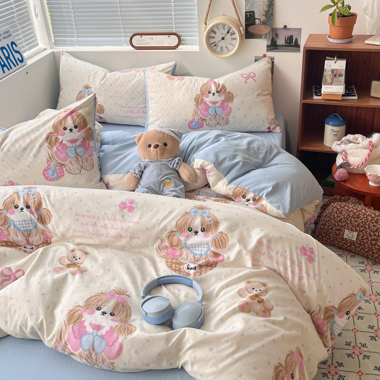 91家纺网 家纺一手货源 找家纺 （总）优承佳生活馆 2026新款洛丽塔风水洗印花四件套学生三件套单被套系列（提供买家秀）