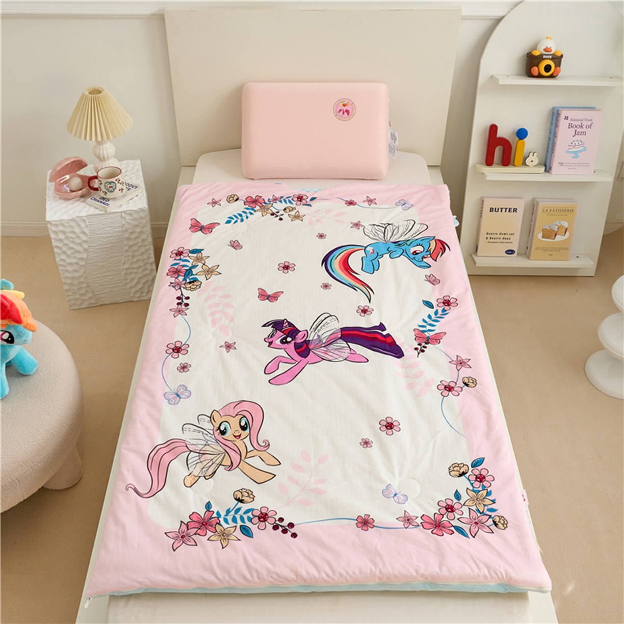 91家纺网 家纺一手货源 找家纺 百利卡通（原迪士尼家纺） 2025新款小马宝莉防踢被 花蝶秘境