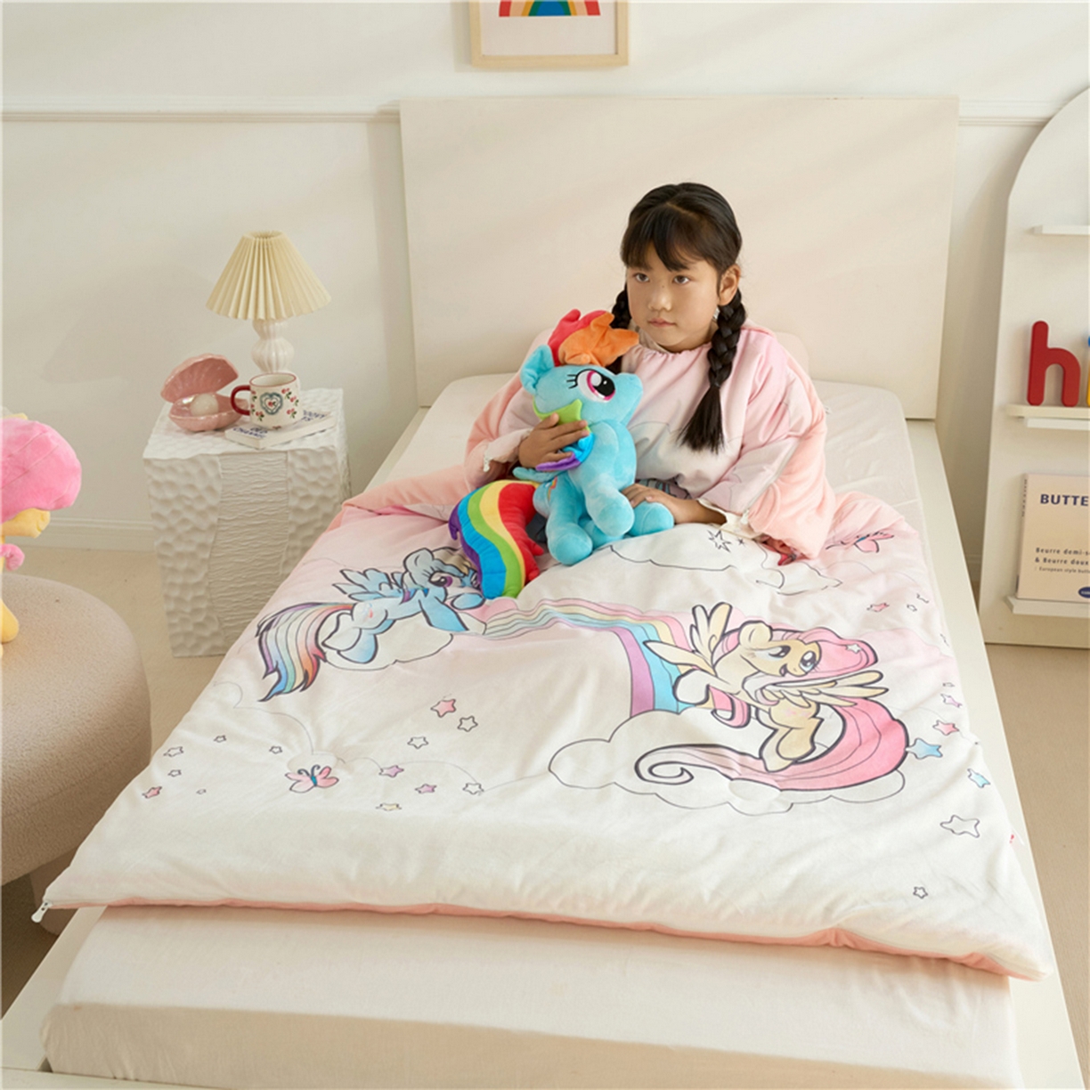 91家纺网 家纺一手货源 找家纺 百利卡通（原迪士尼家纺） 2025新款小马宝莉防踢被 云端城堡