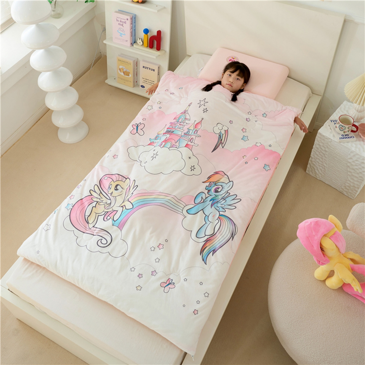 91家纺网 家纺一手货源 找家纺 百利卡通（原迪士尼家纺） 2025新款小马宝莉防踢被 云端城堡