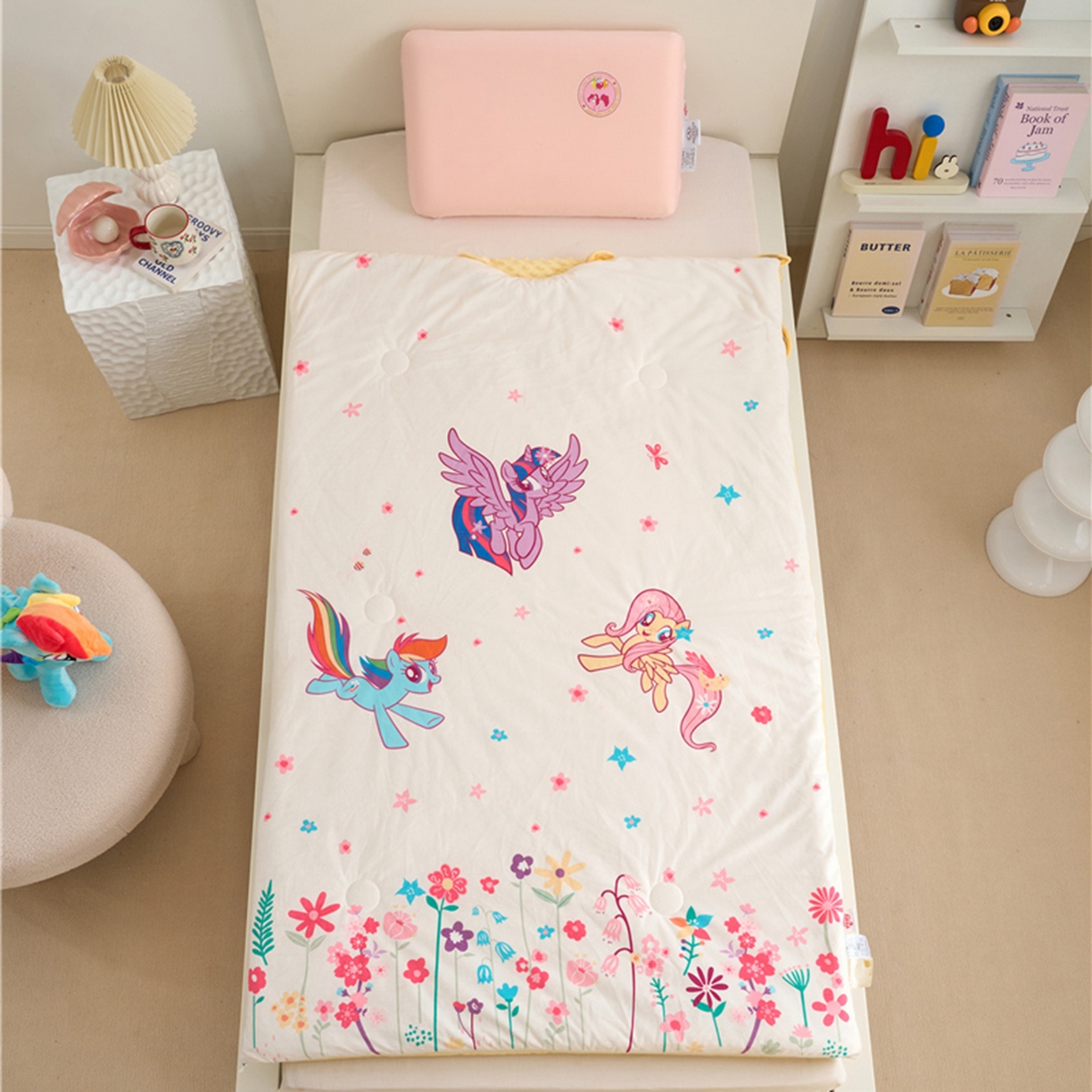 91家纺网 家纺一手货源 找家纺 百利卡通（原迪士尼家纺） 2025新款小马宝莉防踢被 花海奇趣