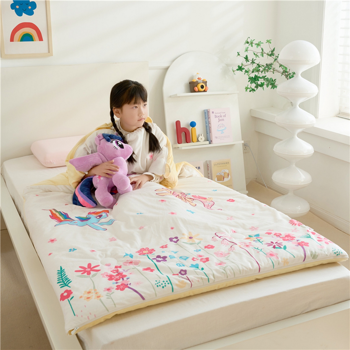 91家纺网 家纺一手货源 找家纺 百利卡通（原迪士尼家纺） 2025新款小马宝莉防踢被 花海奇趣