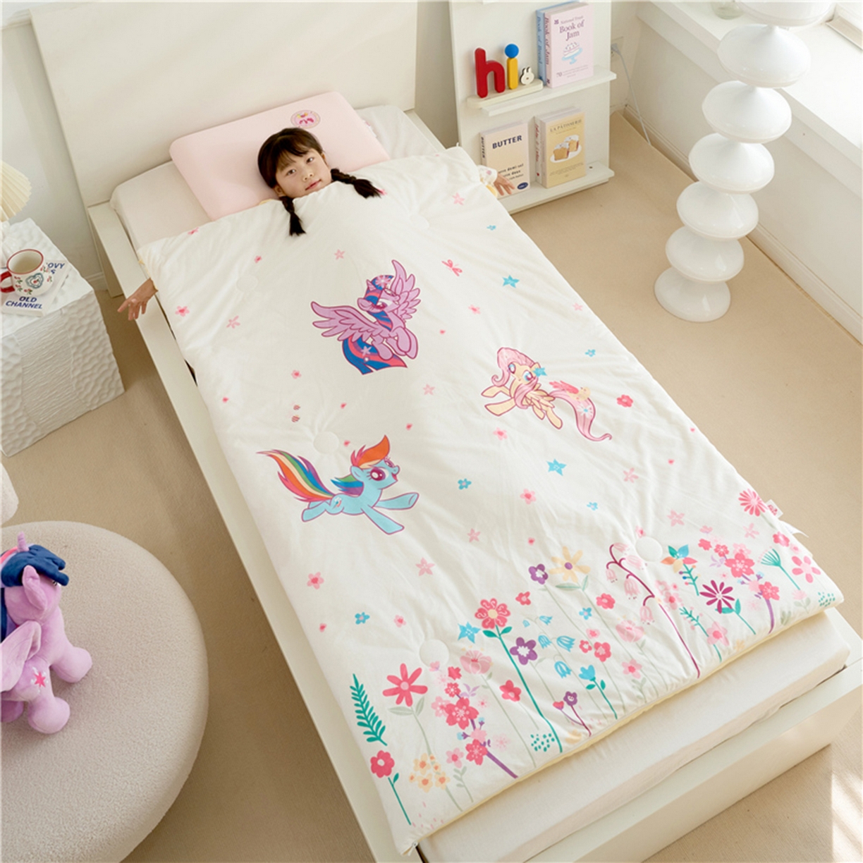 91家纺网 家纺一手货源 找家纺 百利卡通（原迪士尼家纺） 2025新款小马宝莉防踢被 花海奇趣