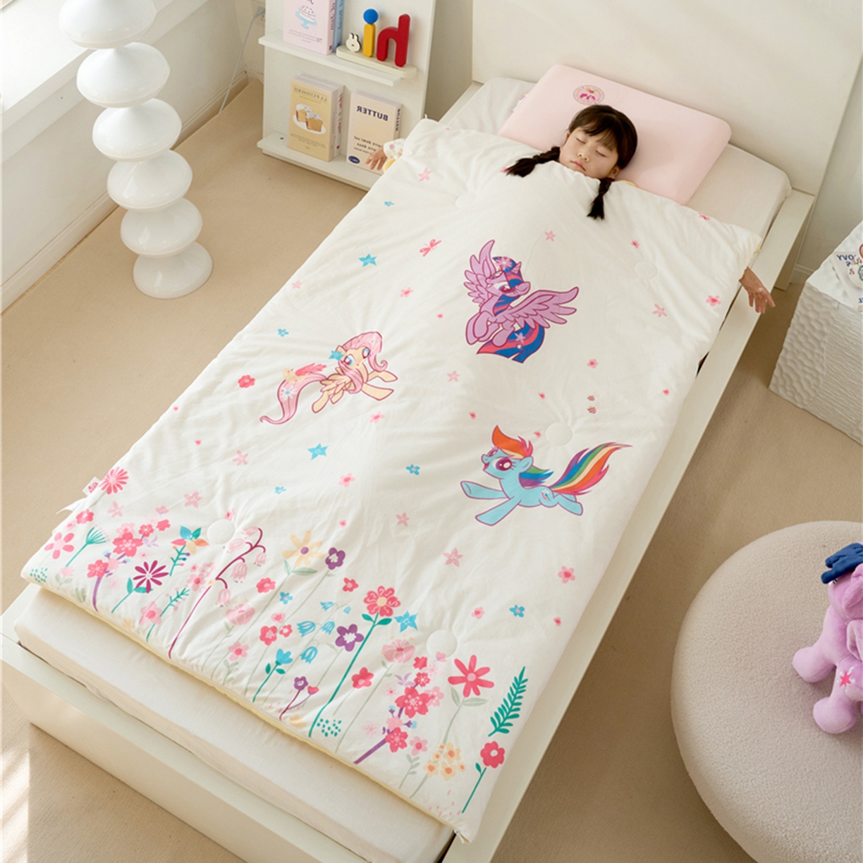 91家纺网 家纺一手货源 找家纺 百利卡通（原迪士尼家纺） 2025新款小马宝莉防踢被 花海奇趣