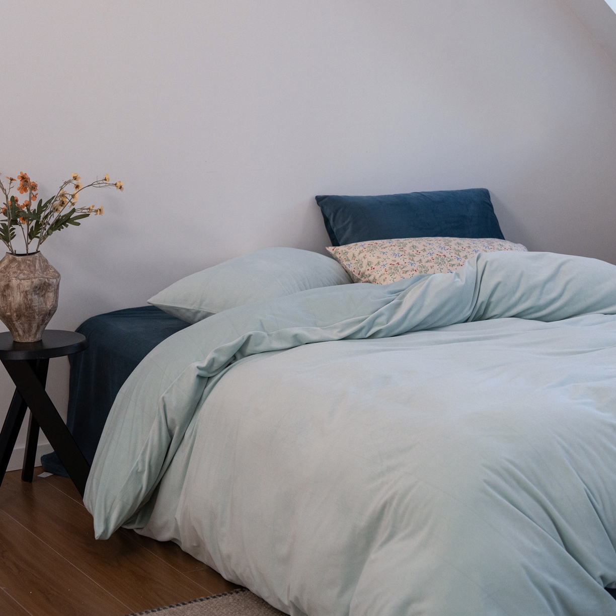 91家纺网 家纺一手货源 找家纺 （总）例外 2025新款高克重天鹅绒四件套-时光里