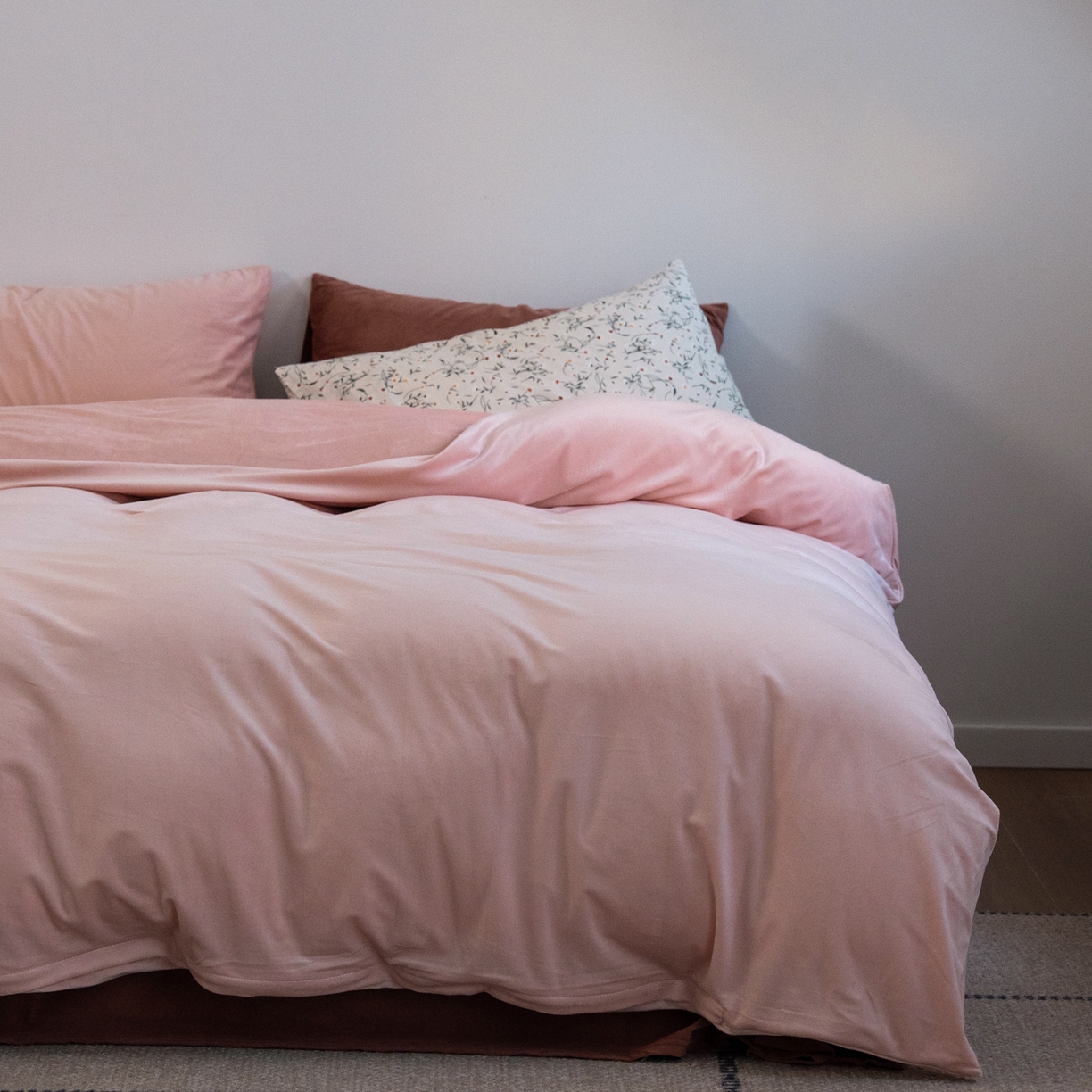 91家纺网 家纺一手货源 找家纺 （总）例外 2025新款高克重天鹅绒四件套-时光里