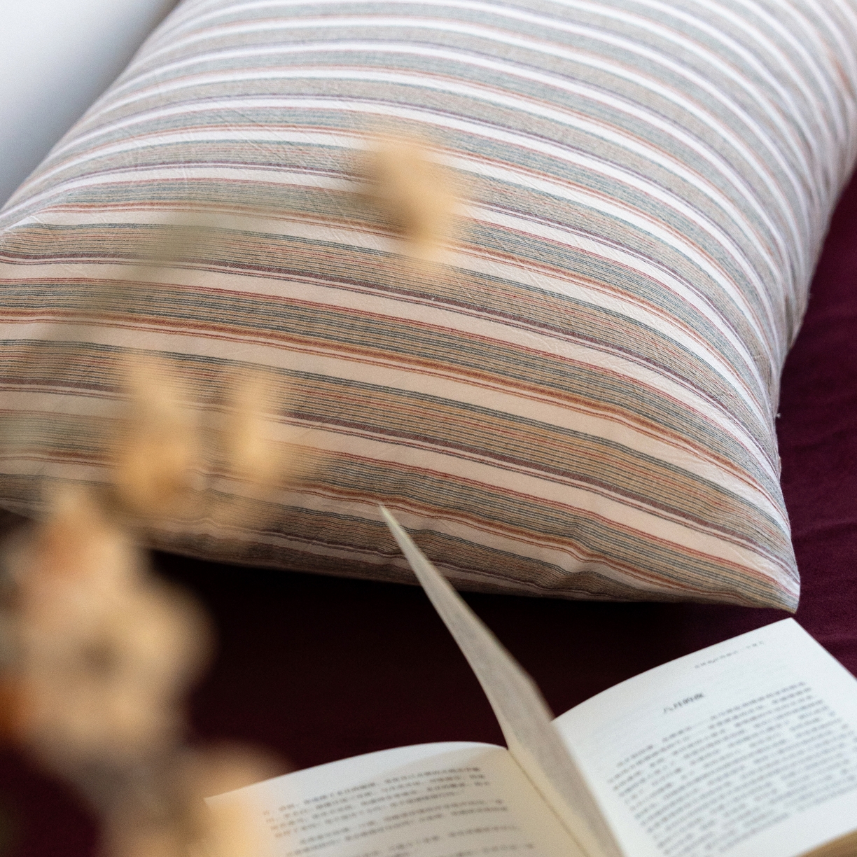 91家纺网 家纺一手货源 找家纺 例外 2025新款高克重天鹅绒四件套-时光里 时光里-酒红