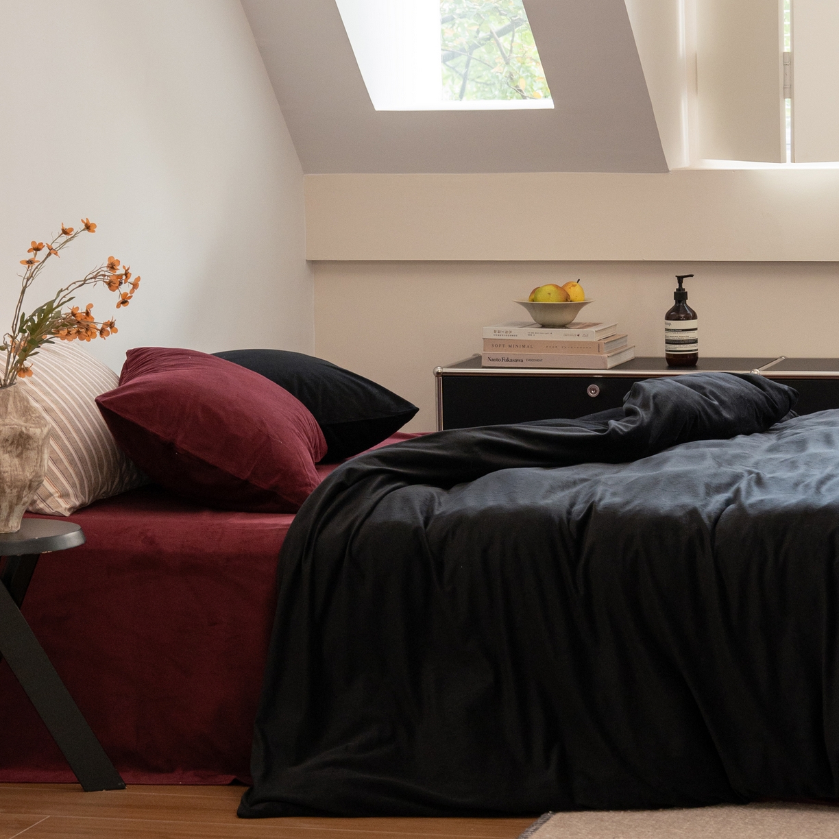 91家纺网 家纺一手货源 找家纺 例外 2025新款高克重天鹅绒四件套-时光里 时光里-黑