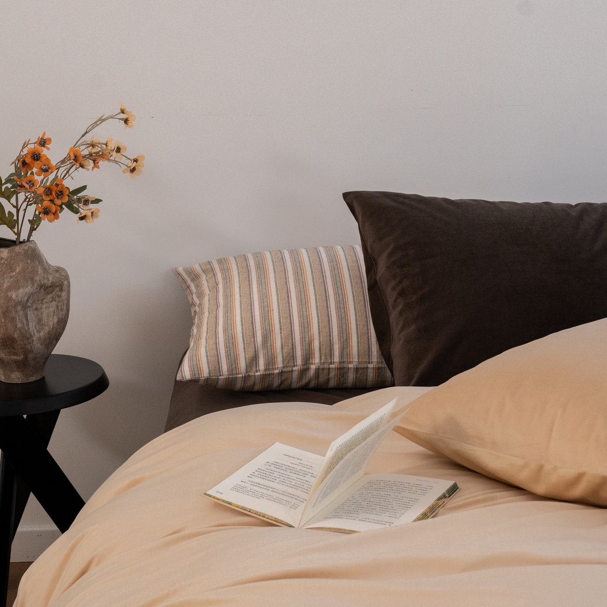 91家纺网 家纺一手货源 找家纺 例外 2025新款高克重天鹅绒四件套-时光里 时光里-奶茶