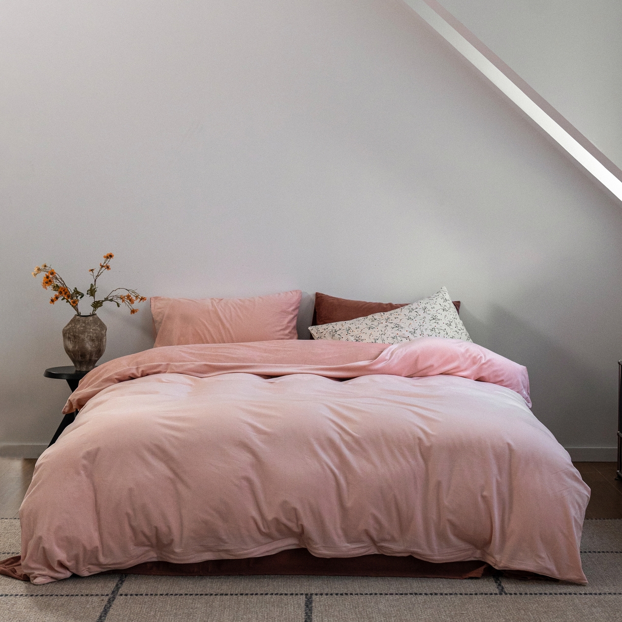 例外 2025新款高克重天鹅绒四件套-时光里 时光里-玉粉