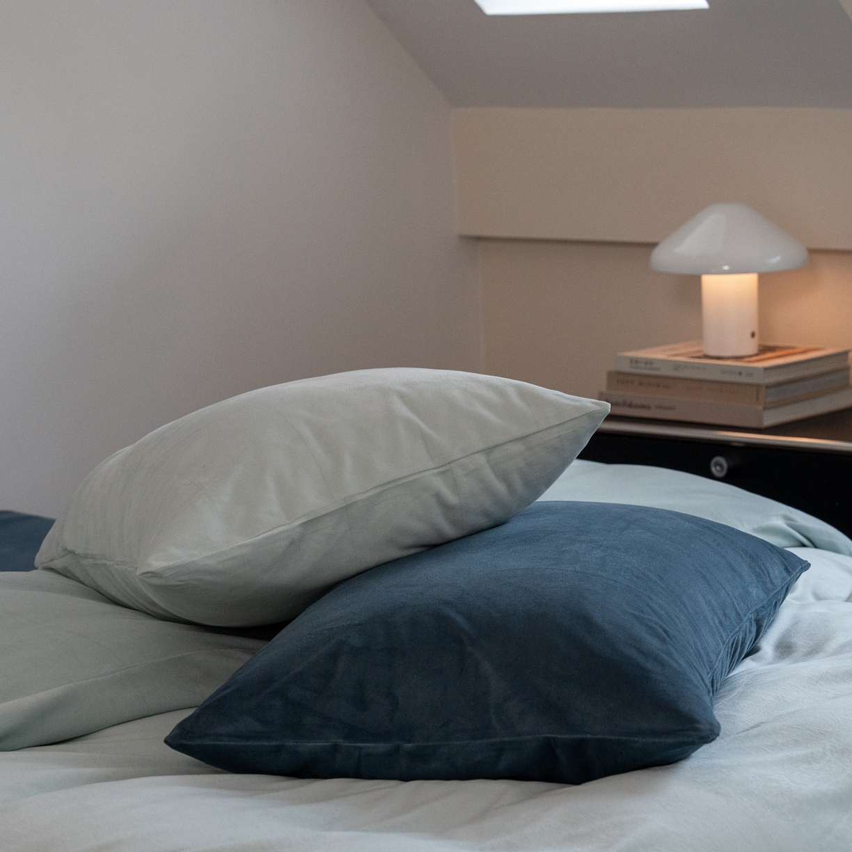 91家纺网 家纺一手货源 找家纺 例外 2025新款高克重天鹅绒四件套-时光里 时光里-海盐蓝