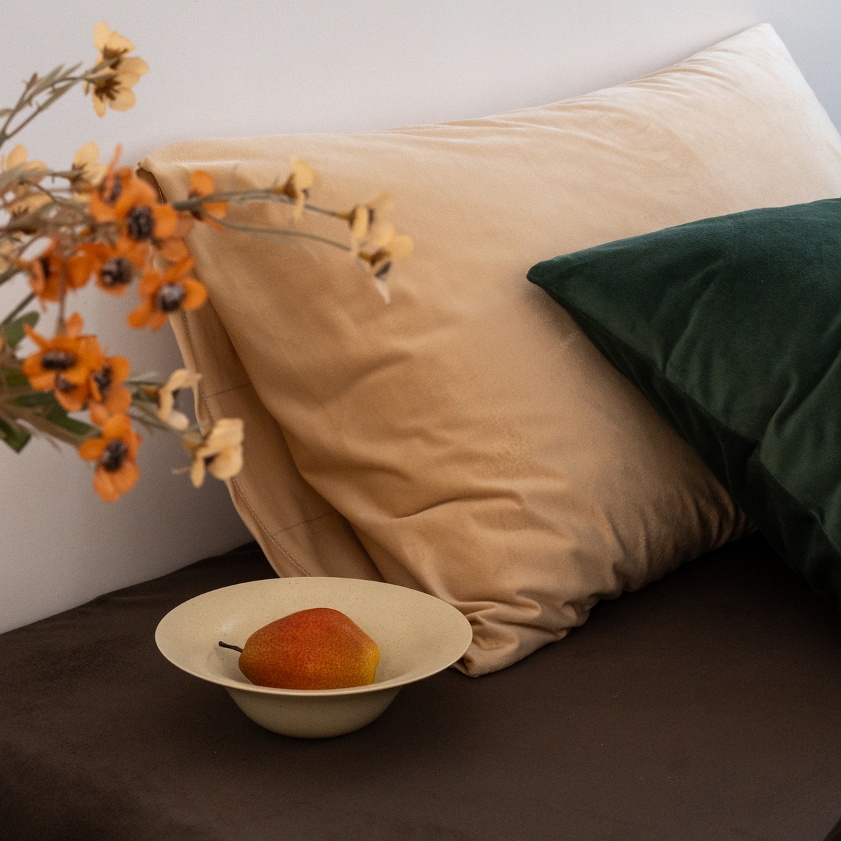 91家纺网 家纺一手货源 找家纺 例外 2025新款高克重天鹅绒四件套-时光里 时光里-咖