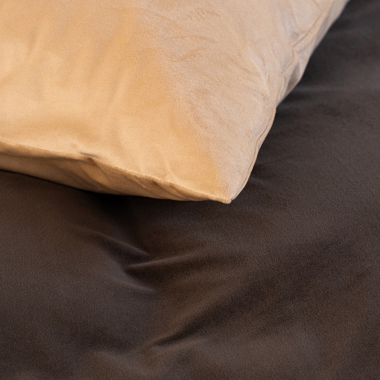 91家纺网 家纺一手货源 找家纺 例外 2025新款高克重天鹅绒四件套-时光里 时光里-咖