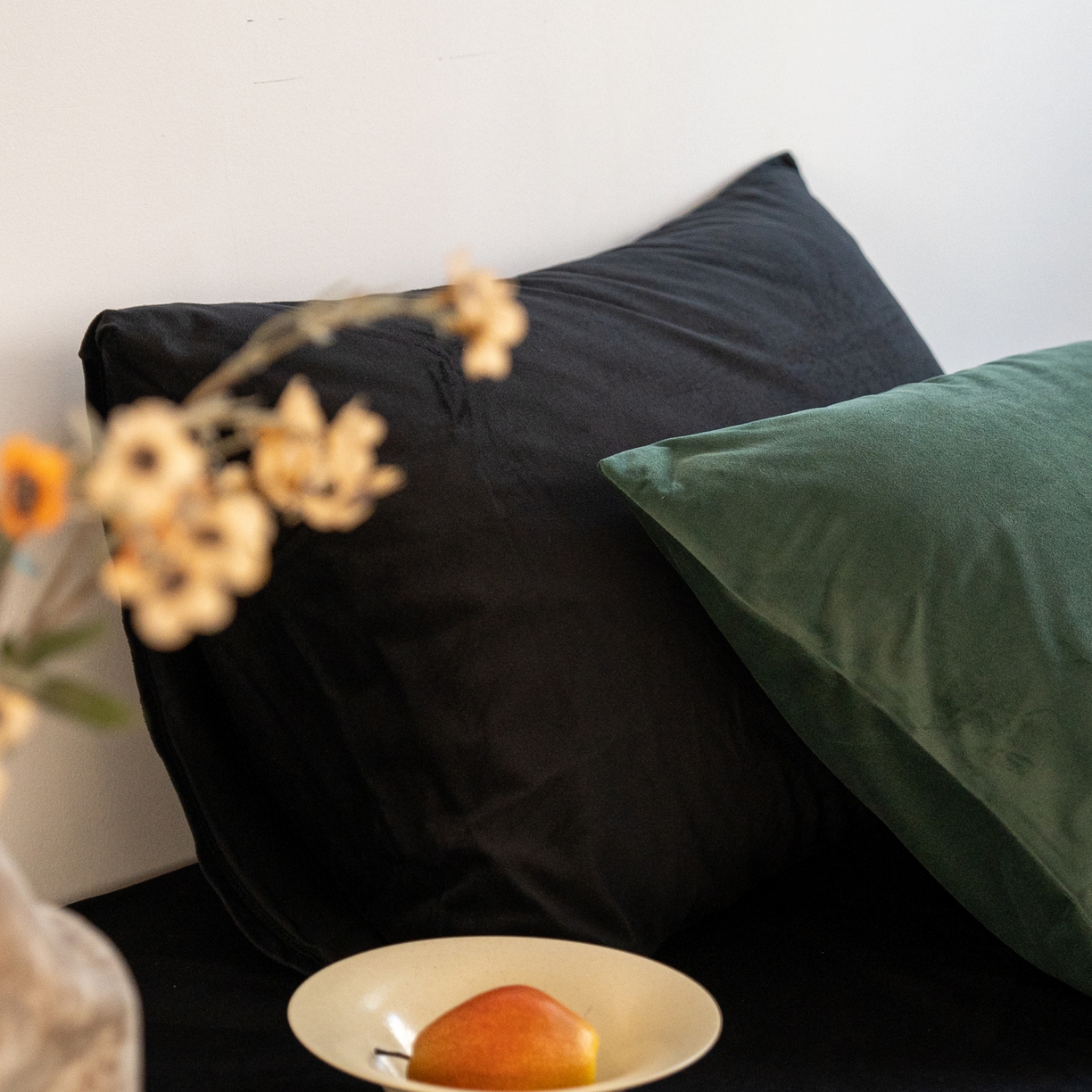 91家纺网 家纺一手货源 找家纺 例外 2025新款高克重天鹅绒四件套-时光里 时光里-墨绿