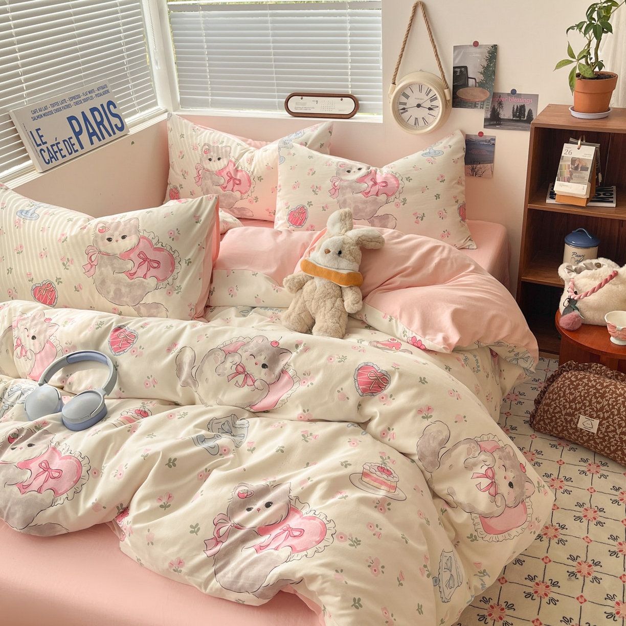 91家纺网 家纺一手货源 找家纺 （总）优承佳生活馆 2026新款洛丽塔风水洗印花四件套学生三件套单被套系列（提供买家秀）