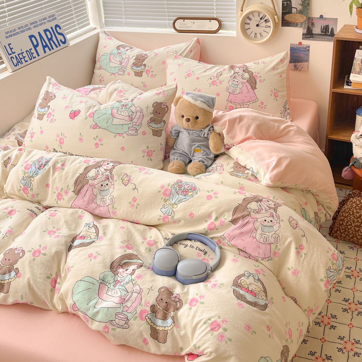 91家纺网 家纺一手货源 找家纺 （总）优承佳生活馆 2026新款洛丽塔风水洗印花四件套学生三件套单被套系列（提供买家秀）