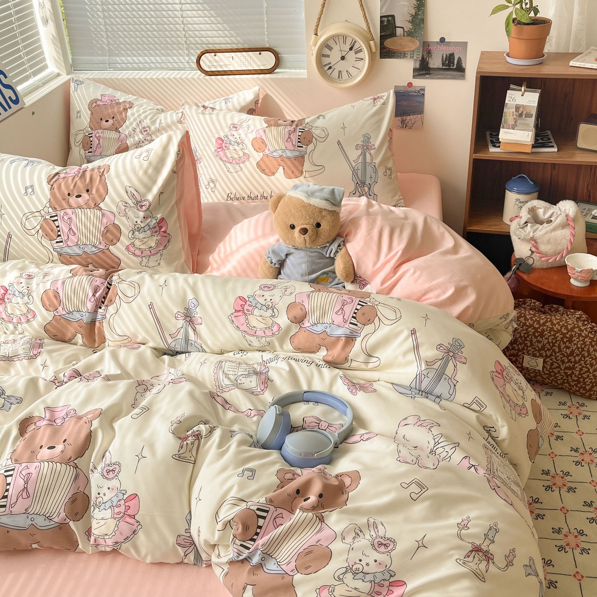 91家纺网 家纺一手货源 找家纺 （总）优承佳生活馆 2026新款洛丽塔风水洗印花四件套学生三件套单被套系列（提供买家秀）