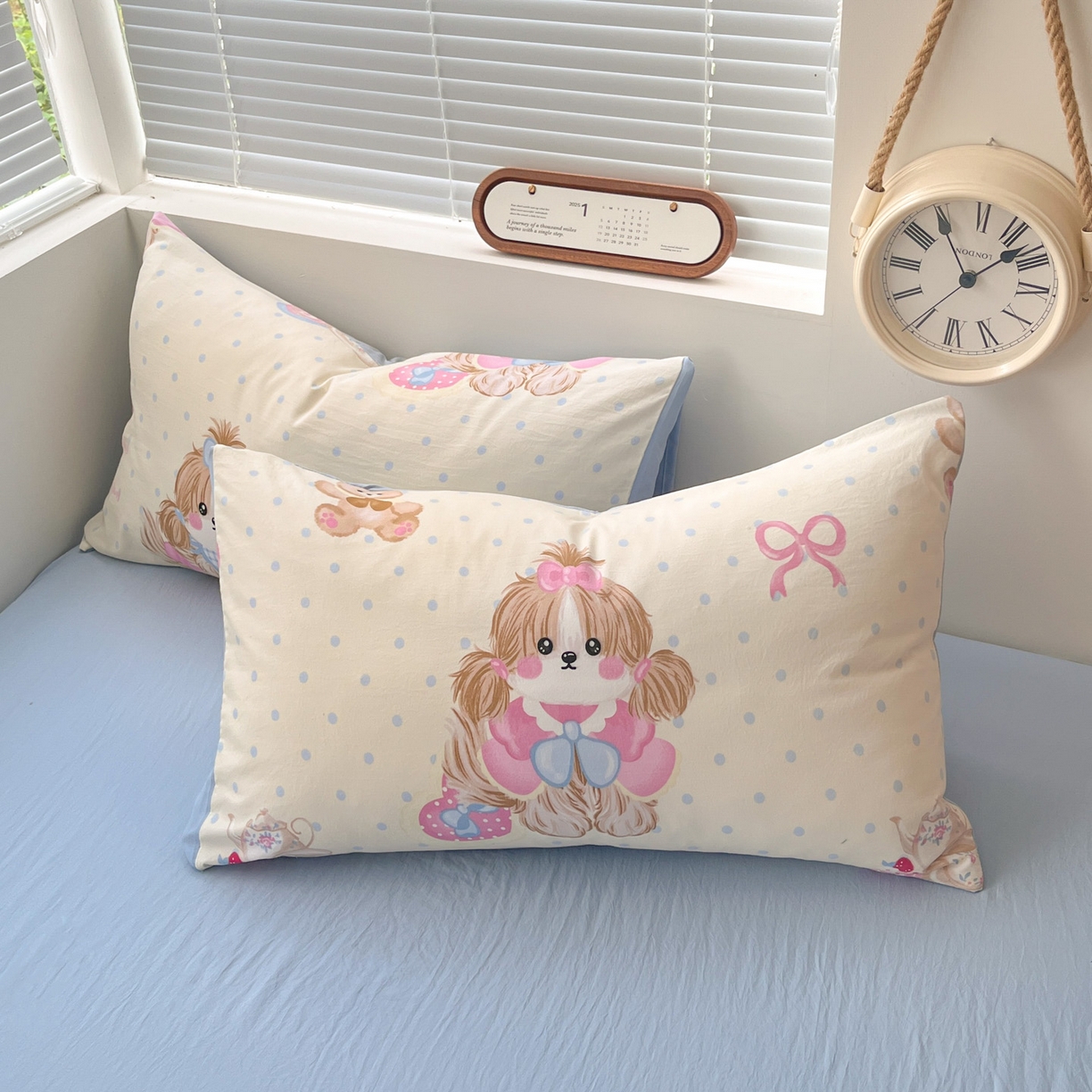 91家纺网 家纺一手货源 找家纺 优承佳生活馆 2026新款洛丽塔风水洗印花四件套学生三件套单被套系列 爱宠宝宝