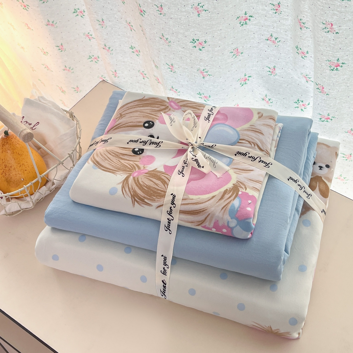 91家纺网 家纺一手货源 找家纺 优承佳生活馆 2026新款洛丽塔风水洗印花四件套学生三件套单被套系列 爱宠宝宝