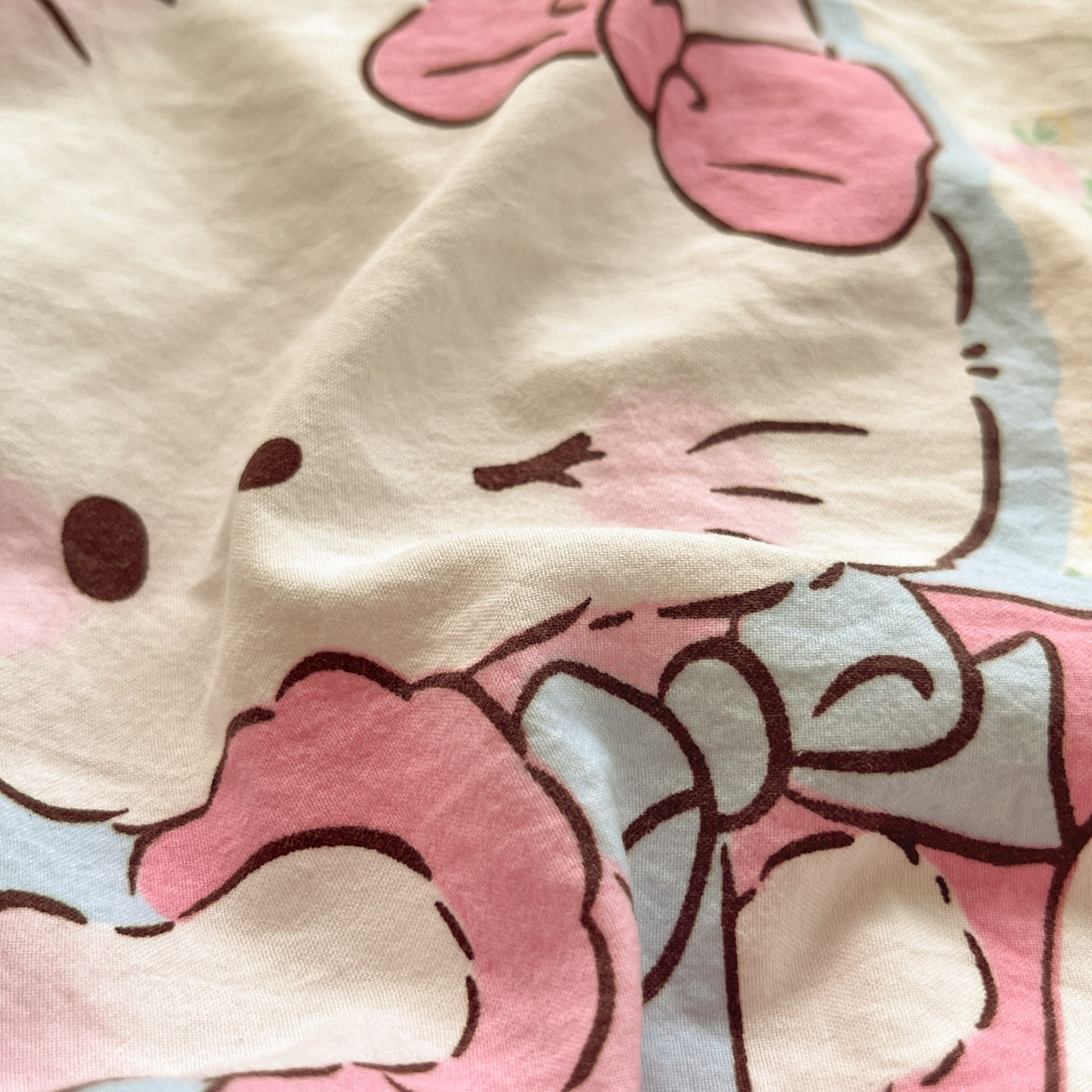 91家纺网 家纺一手货源 找家纺 优承佳生活馆 2026新款洛丽塔风水洗印花四件套学生三件套单被套系列 卖萌咪咪