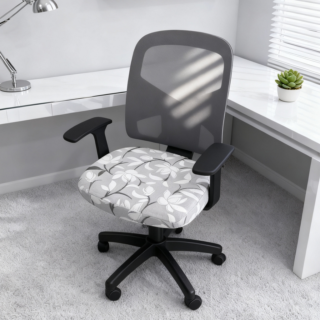 91家纺网 家纺一手货源 找家纺 壹零特色家纺 2025新款剪绒提花单独坐垫套 花弄影灰