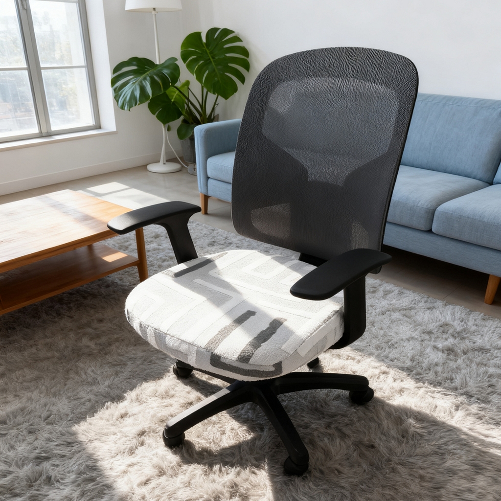 91家纺网 家纺一手货源 找家纺 壹零特色家纺 2025新款剪绒提花单独坐垫套 九章灰