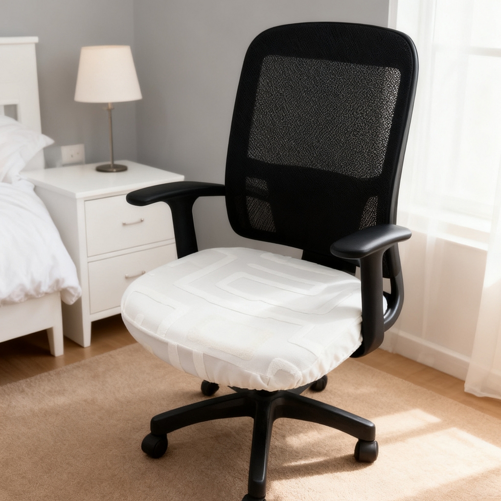 91家纺网 家纺一手货源 找家纺 壹零特色家纺 2025新款剪绒提花单独坐垫套 九章-白