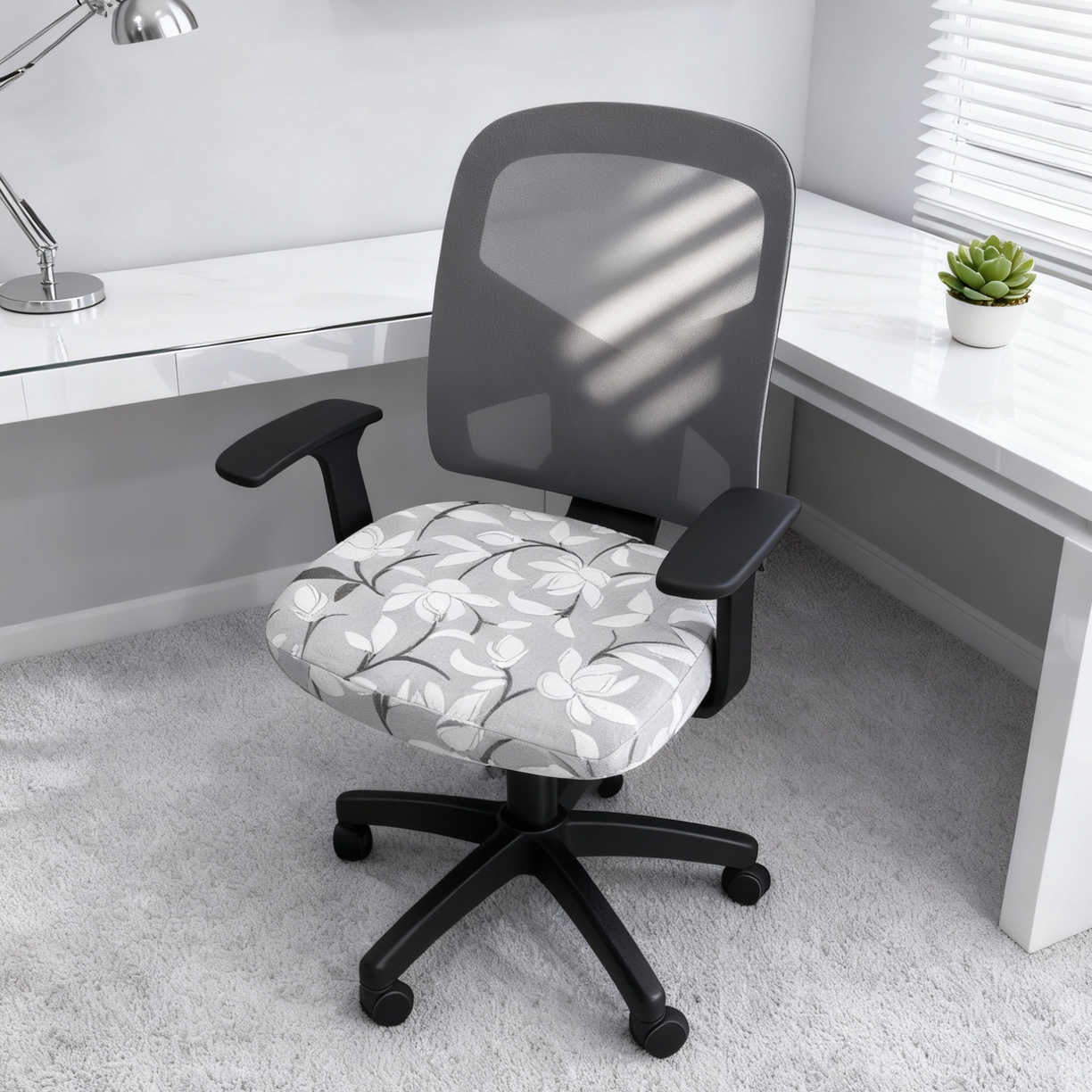 91家纺网 家纺一手货源 找家纺 壹零特色家纺 2025新款剪绒提花单独坐垫套 花弄影灰