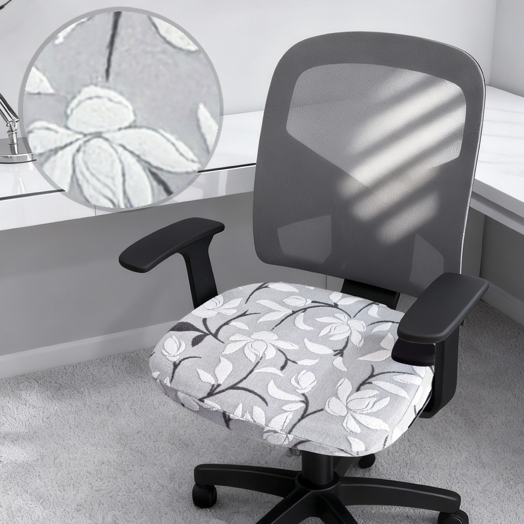 壹零特色家纺 2025新款剪绒提花单独坐垫套 玉兰花影-灰