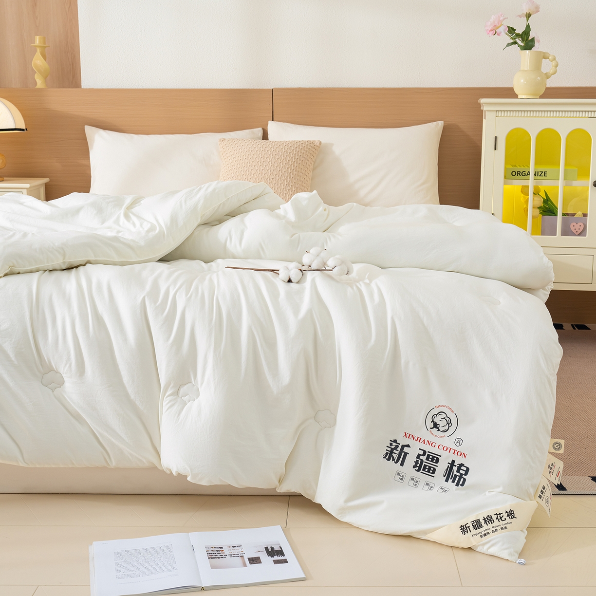 91家纺网 家纺一手货源 找家纺 （总）桔禾家纺 2025新款水洗棉新疆棉花被直播水洗棉被子冬被芯春秋被夏被学生被子