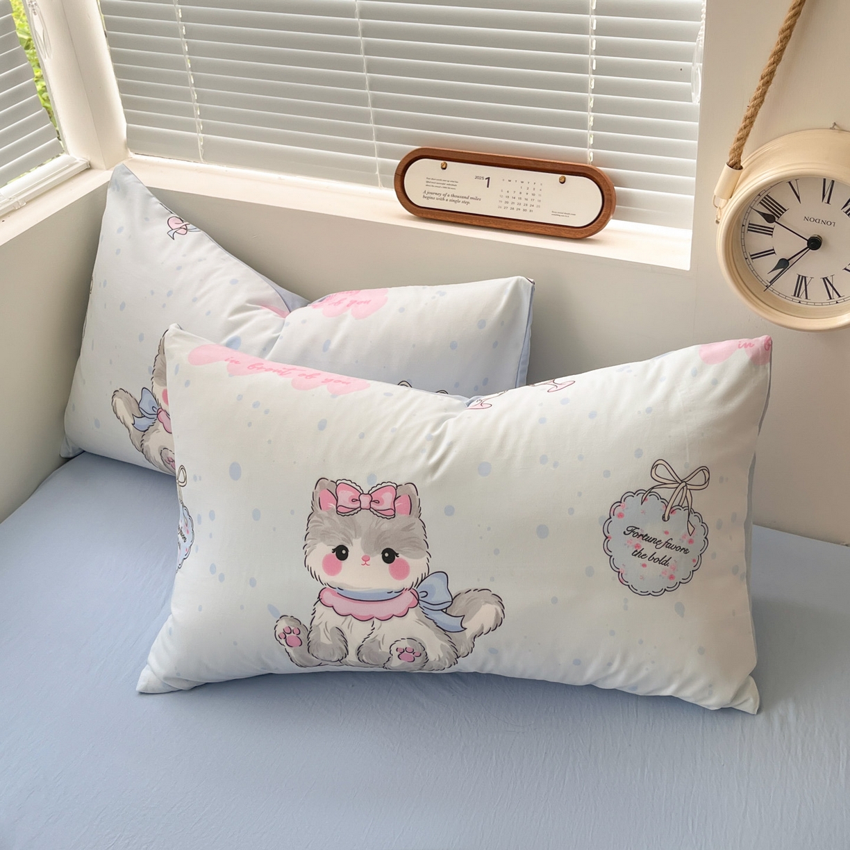 91家纺网 家纺一手货源 找家纺 优承佳生活馆 2026新款洛丽塔风水洗印花四件套学生三件套单被套系列 软萌宠物