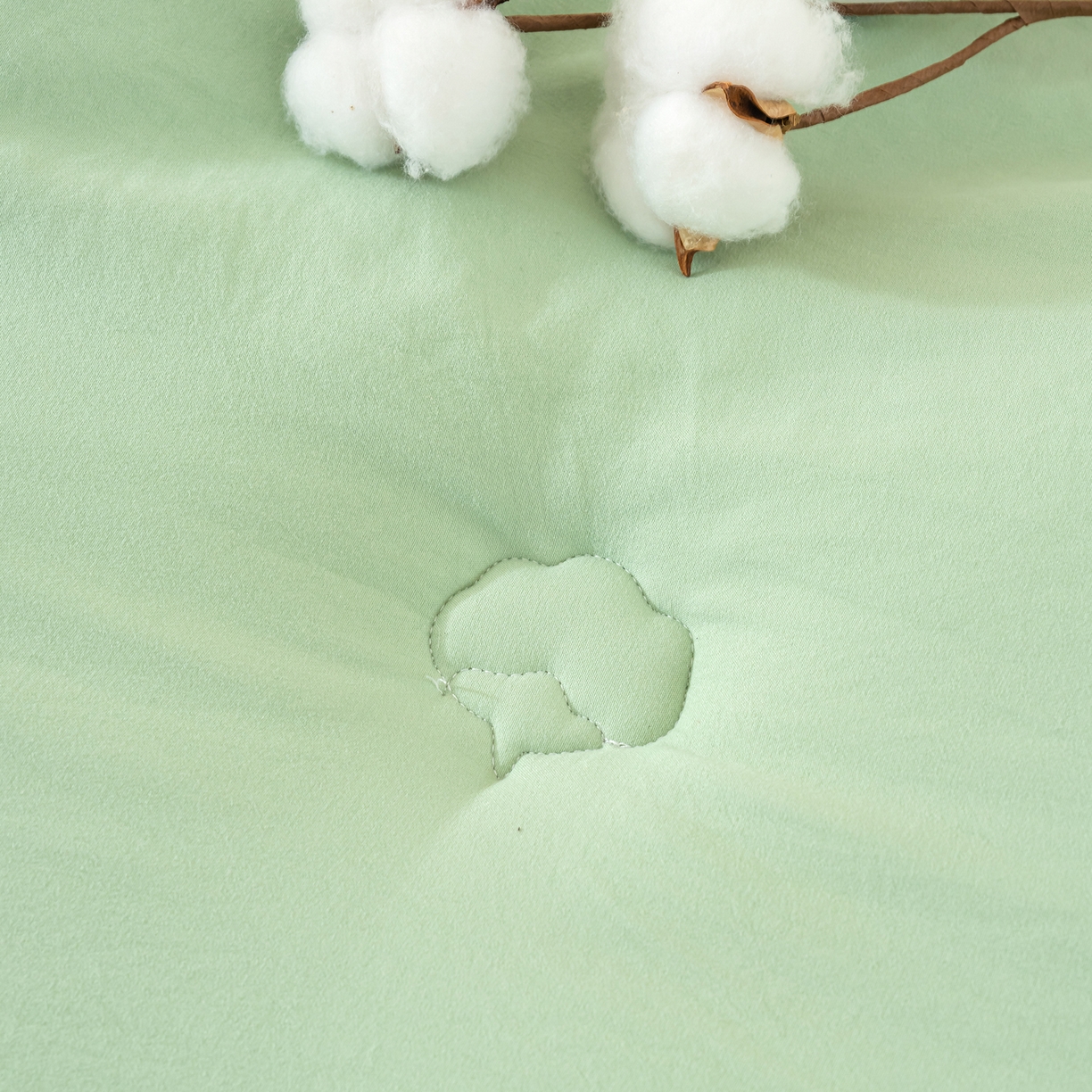 91家纺网 家纺一手货源 找家纺 桔禾家纺 2025新款水洗棉新疆棉花被直播水洗棉被子冬被芯春秋被夏被学生被子 薄荷绿