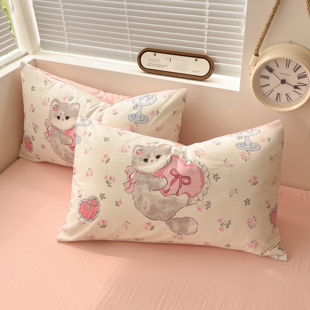 91家纺网 家纺一手货源 找家纺 优承佳生活馆 2026新款洛丽塔风水洗印花四件套学生三件套单被套系列 甜心萌物