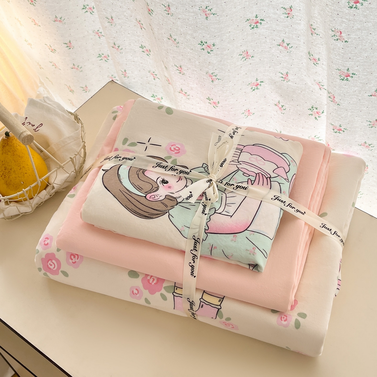 91家纺网 家纺一手货源 找家纺 优承佳生活馆 2026新款洛丽塔风水洗印花四件套学生三件套单被套系列 午后茶话会