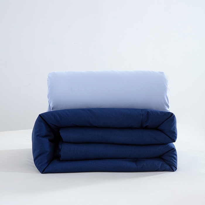 91家纺网 家纺一手货源 找家纺 （总）卡芙芯类馆 2025新款深睡蓝二合一控温被子母被 被子被芯