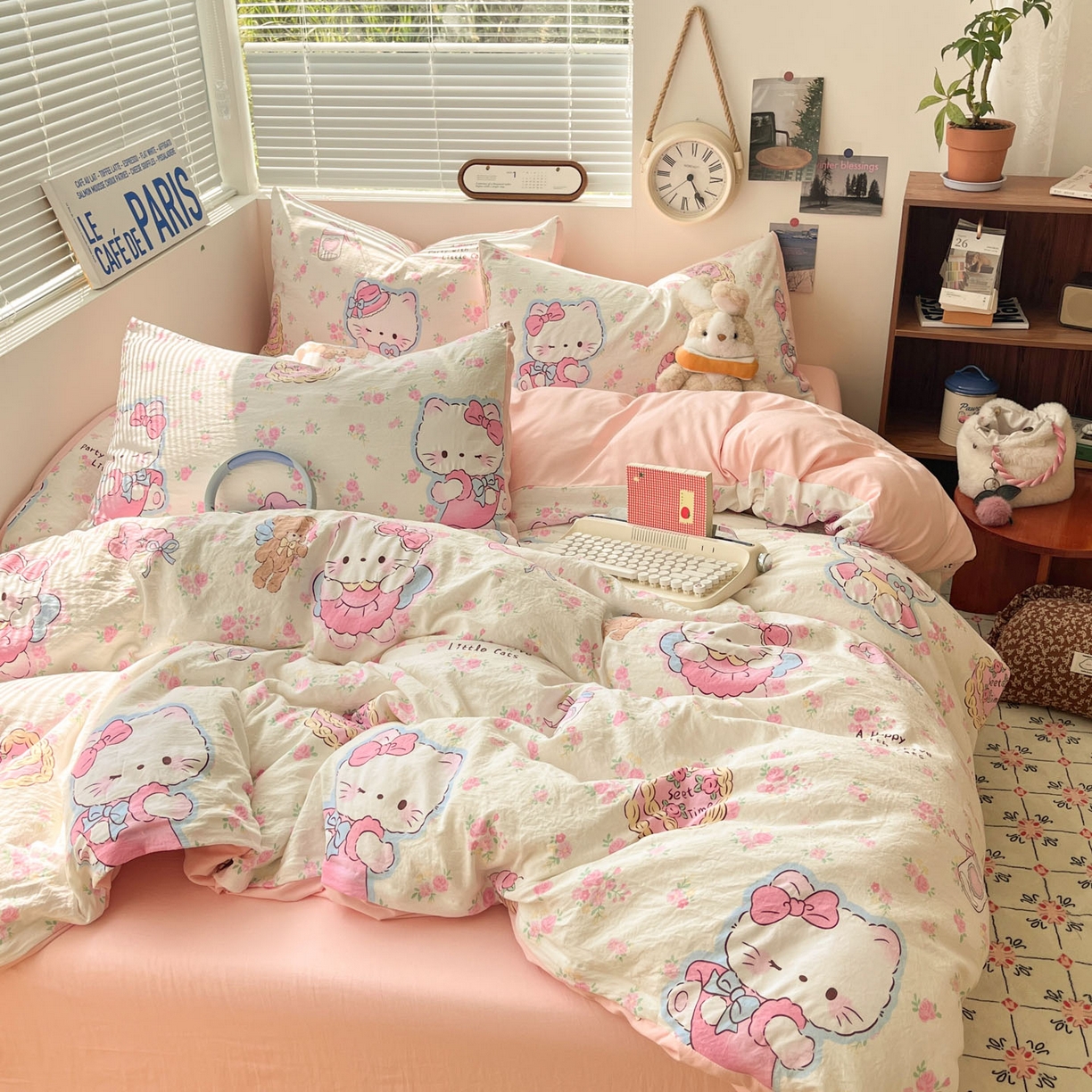 91家纺网 家纺一手货源 找家纺 （总）优承佳生活馆 2026新款洛丽塔风水洗印花四件套学生三件套单被套系列（提供买家秀）