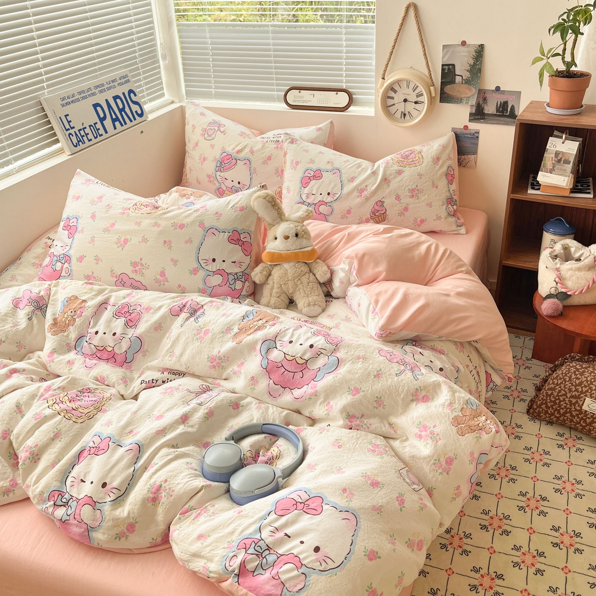 91家纺网 家纺一手货源 找家纺 总优承佳 新款亲肤磨毛无印风格子水洗m床单床笠被套学生宿三件套四件套