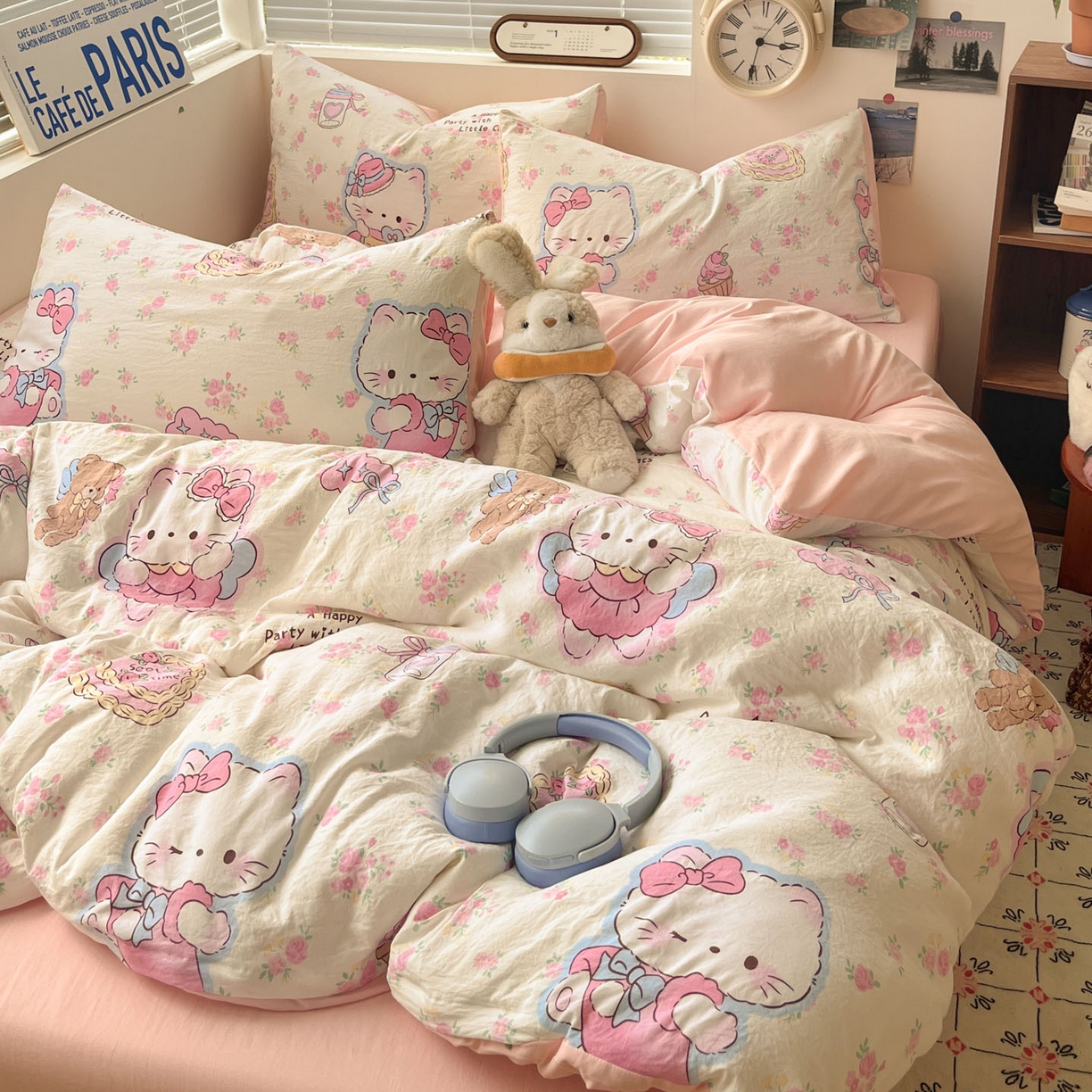 91家纺网 家纺一手货源 找家纺 （总）优承佳生活馆 2026新款洛丽塔风水洗印花四件套学生三件套单被套系列（提供买家秀）