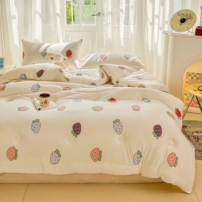 91家纺网 家纺一手货源 找家纺 （总）小叮当家纺仓储工厂店 2026新款（全花型全花型大货 不断货）宝宝被子豆豆绒牛奶针织棉被子儿童被子豆豆被大豆被春秋被秋冬被