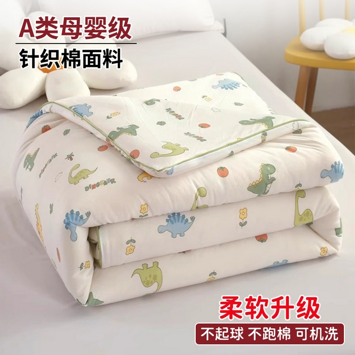 91家纺网 家纺一手货源 找家纺 （总）小叮当家纺仓储工厂店 2026新款（全花型全花型大货 不断货）宝宝被子豆豆绒牛奶针织棉被子儿童被子豆豆被大豆被春秋被秋冬被