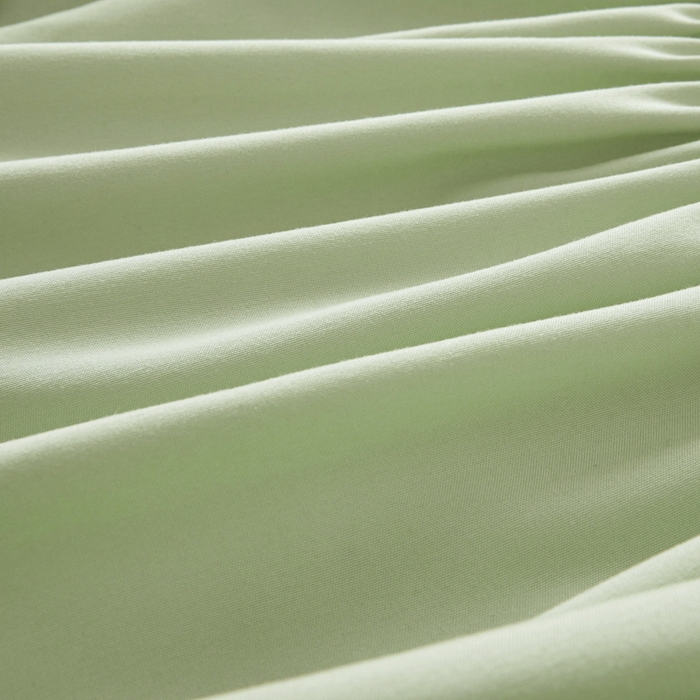 91家纺网 家纺一手货源 找家纺 LIFE.丽芙 2025新款水洗原棉单件蝴蝶结绗缝夹棉床笠三件套 蝴蝶结床笠-松石绿