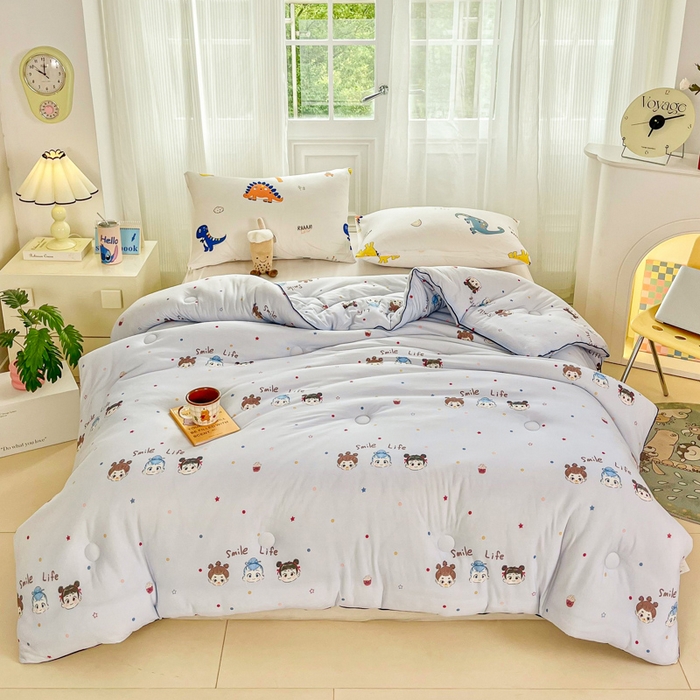 91家纺网 家纺一手货源 找家纺 小叮当家纺仓储工厂店 2026新款（全花型全花型大货 不断货）宝宝被子豆豆绒牛奶针织棉被子儿童被子豆豆被大豆被春秋被秋冬被 牛奶针织被-哪吒