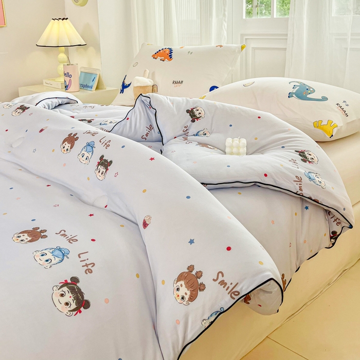 91家纺网 家纺一手货源 找家纺 小叮当家纺仓储工厂店 2026新款（全花型全花型大货 不断货）宝宝被子豆豆绒牛奶针织棉被子儿童被子豆豆被大豆被春秋被秋冬被 牛奶针织被-哪吒