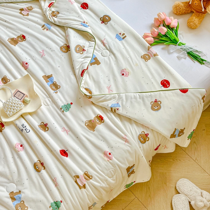 91家纺网 家纺一手货源 找家纺 小叮当家纺仓储工厂店 2026新款（全花型全花型大货 不断货）宝宝被子豆豆绒牛奶针织棉被子儿童被子豆豆被大豆被春秋被秋冬被 牛奶针织被-圣诞小熊